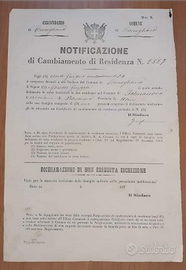 DOCUMENTO ANTICO 1870 Treviso
