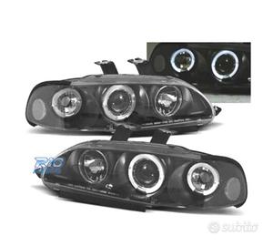 FARI PER HONDA CIVIC 92-95 ANGEL EYES SFONDO NERO