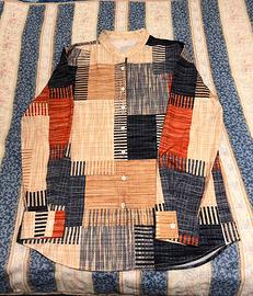 Camicia patchwork boho L – stile unico! 🔥
