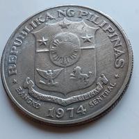 Filippine 1974 moneta 1 piso