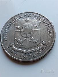 Filippine 1974 moneta 1 piso