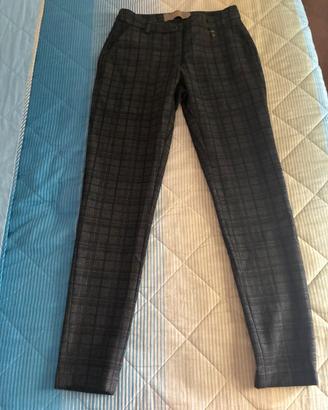 Pantaloni donna neri a quadri taglia 42 Fly Girl