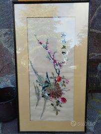 Quadro ricamo a mano cinese su seta - Chinese