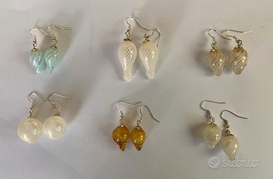 Orecchini perle, di vetro soffiato, veneziane