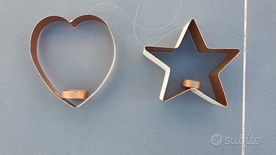 porta lumini a stella e cuore per arredo