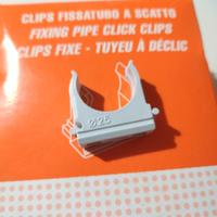 100 Clip Fissatubo a Scatto 25mm
