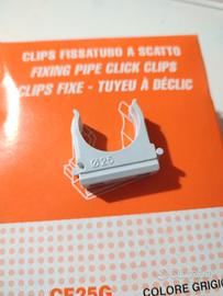 100 Clip Fissatubo a Scatto 25mm