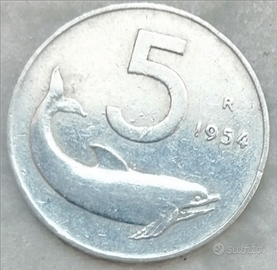 5 LIRE 1954 1977 comeregalo