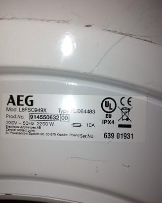 pezzi lavatrice AEG