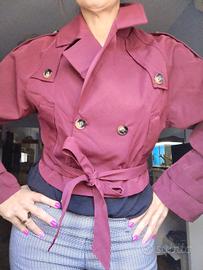 trench donna corto nuovo Bordeaux S M