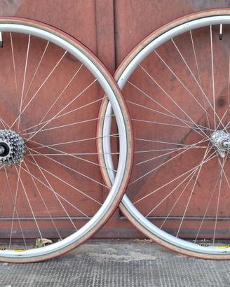 Paire De Roues Campagnolo Record / Mavic Vintage - Idéal Eroica