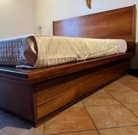 LETTO MATRIMONIALE IN NOCE ITALIANO