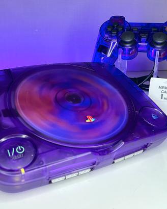 SONY PS ONE PLAYSTATION VIOLA TRASPARENTE