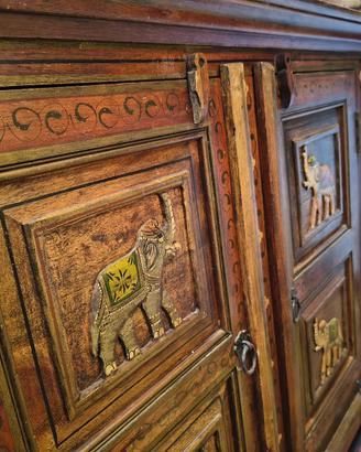 Credenza Etnica in Legno Massello