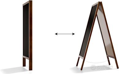 lavagna nera gesso 150x61 cavalletto legno