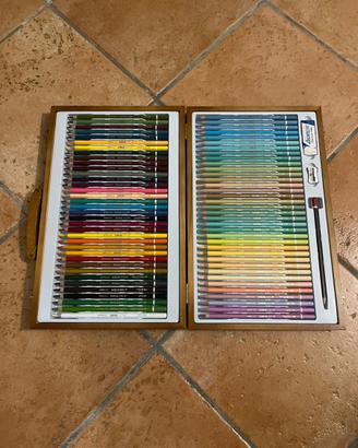 valigetta in legno Tinta Unita Art matite colorate