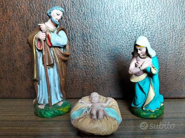 Natività presepe in terracotta di Leonardo 