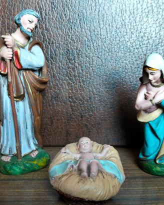 Natività presepe in terracotta di Leonardo 