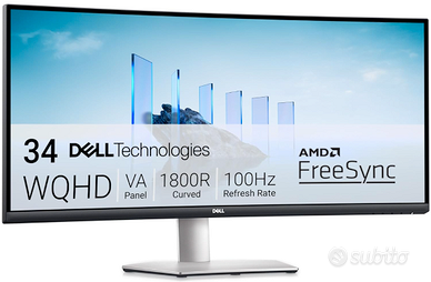 Dell 34 USB-C Monitor - S3423DWC, WQHD (3440x1440)