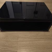 mobiletto supporto tv ruotante nero lucido 50x35x1