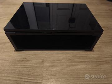 mobiletto supporto tv ruotante nero lucido 50x35x1