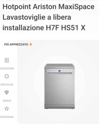 lavastoviglie Hotpoint Ariston MaxiSpace nuova