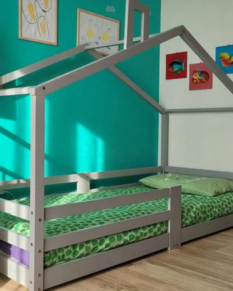 Letto montessoriano casetta