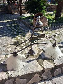 Lampadario in rame