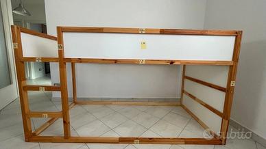 letto a castello Ikea kura con tenda Foresta 