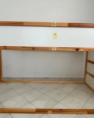 letto a castello Ikea kura con tenda Foresta 