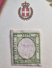 Francobollo prov. Napoletane mezzo tornese
