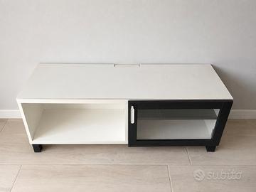 Mobile IKEA BESTÅ bianco con anta in vetro