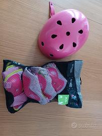 set di protezione pattini ragazza 6-10 anni
