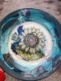 Piatto in ceramica Mario Carotenuto -Vietri Italia