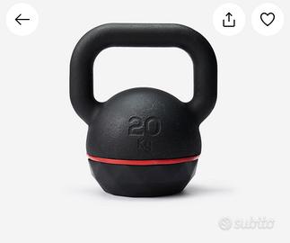 Kettlebell ghisa base gomma 20 kg