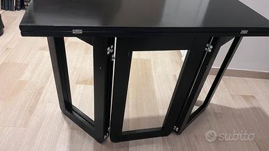 Tavolo pieghevole legno nero