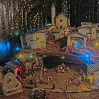 Presepe in cartone vintage + 50 statuine