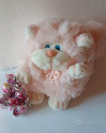 Gatto peluche rosa  con ovetti 