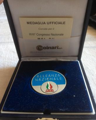 Medaglia Alleanza Nazionale in Argento Vintage