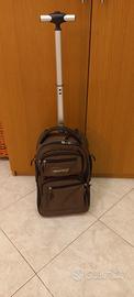 ZAINO TROLLEY MISURA MEDIA MARRONE SCURO