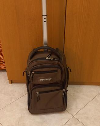 ZAINO TROLLEY MISURA MEDIA MARRONE SCURO