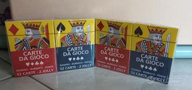 Set 4 mazzi carte da gioco