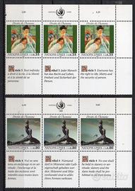 O.N.U. Ginevra 1989/91 Dichiarazione diritti  MNH