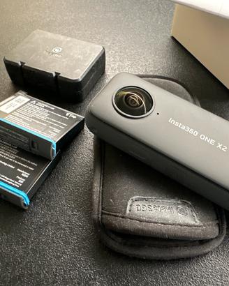 Insta360 ONE X2 camera 360° completa + 2 batterie