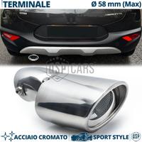 TERMINALE Scarico OVALE Obliquo MARMITTA CURVA