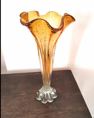 Vaso Scultura Vintage Vetro Murano