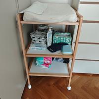 Fasciatoio carrellato  in legno di faggio