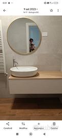lavabo in appoggio ovale in ceramica marca Deghi