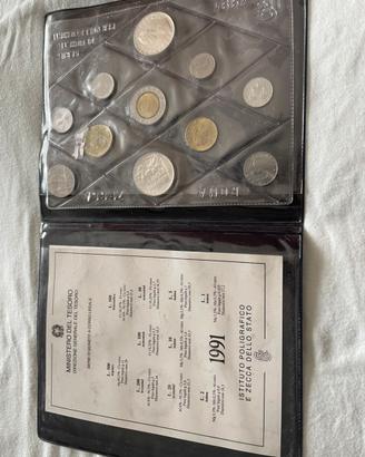Numismatica serie 1991zecca dello stato