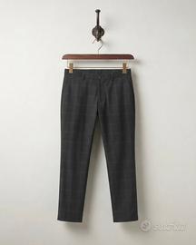 Pantalone elegante Zara uomo a quadri grigio